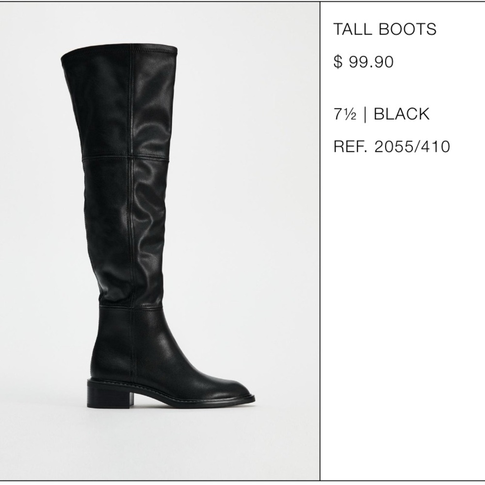ZARA SZ 7.5 BRAND NEW KNEE HIGH BOOTS
